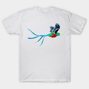 Flying Quetzal in Watercolor T-Shirt